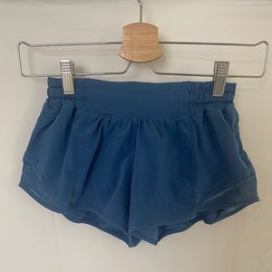 Blue lulu lemon track shorts